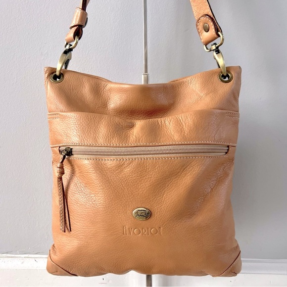 Avorio Italy Tan Leather Crossbody Bag Made in Italy - Picture 1 of 16